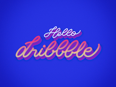 Hello Dribbble design illustration typography