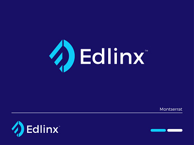 Edlinx Modern Logo Design ED Letter Mark app branding design gradient logo graphic design icon illustrator letter mark logo logo design logodesign minimal modern modern logo ui ux