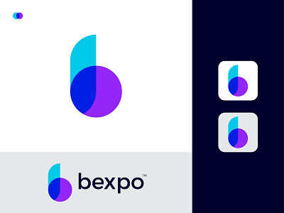 Bexpo Modern Logo Design - B Letter Mark app branding design graphic design icon illustrator letter mark logo ui