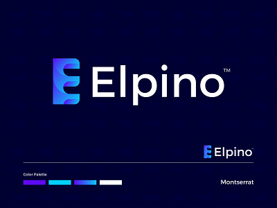 Elpino Modern Logo Design - E Letter Mark app branding design graphic design icon illustration illustrator letter mark logo logo design logodesign minimal modern modern logo ui ux