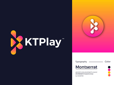 KTPlay Modern Logo Design - K + Letter Mark