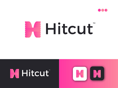 Hitcut Modern Logo Design - H Letter Mark app branding design graphic design icon illustrator letter mark logo logo design logodesign modern modern logo ui ux