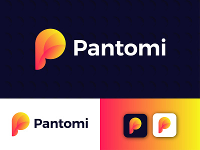 Pantomi Modern Logo Design - P Letter Mark