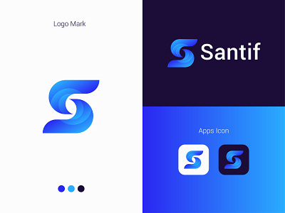 Santif Modern Logo Design - S Letter Mark