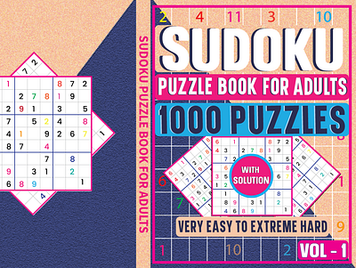 Sudoku book final cover amazon concept cover kdp puzzle game sudoku