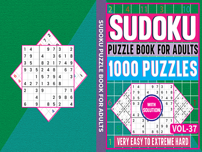 Sudoku puzzle book for adults 1000 puzzles 3d amazon animation concept cover design graphic design illustration kdp logo motion graphics puzzle game sudoku ui