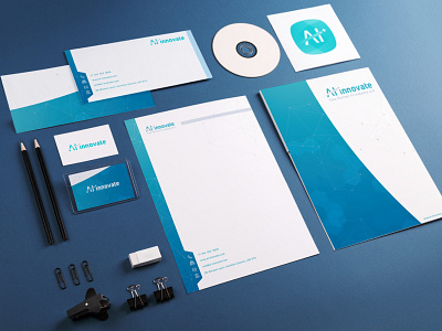 AI Innovate branding businesscard design graphic design identity design illustration logo minimal set stationery design typography