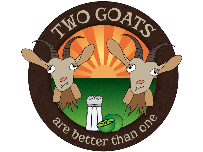 Two Goats Are Better than One goat lime margarita salt sunrise