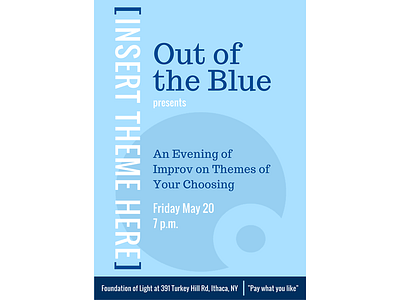 Out of the Blue Show Poster for May 20