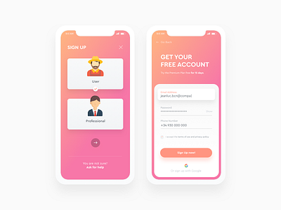 Daily UI Challenge #001 — Sign Up by Xavi on Dribbble