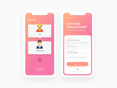 Daily UI Challenge #001 — Sign Up app dailyui iphone sign up ui ux