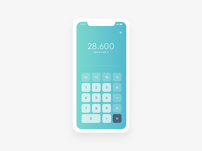 Daily UI Challenge #004 — Calculator app calculator dailyui ios iphone ui ux