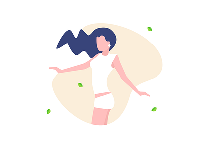 Windy day illustrations onboarding