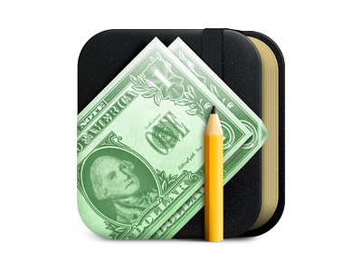 TapExpense 2008 app cash icon moleskine pencil skeumorphism wallet