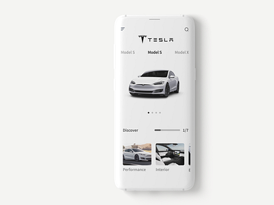 TESLA APP UI COCEPT