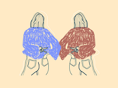 Twins brothers chill friends friendship illustration love peace sisters twins