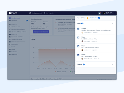PayFit - Catching your notifications 🔔 advance salary bell design expense leave notification center notifications payroll requests ui validations