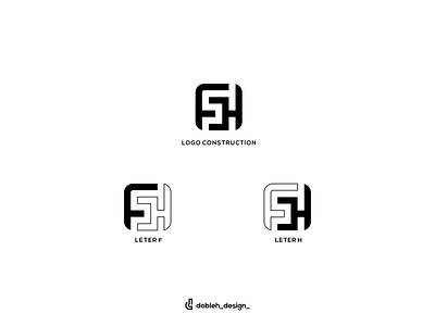 FH logo art branding clean design graphic design icon illustration logo ui vector