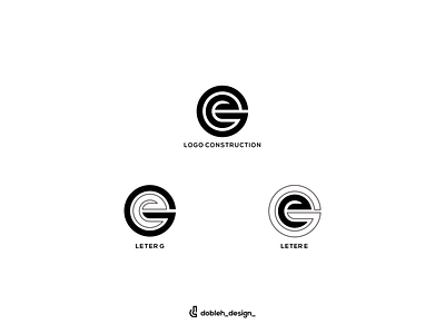 G+E monogram logo art branding clean design graphic design icon illustration logo ui vector