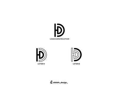 H+D monogram logo art branding clean design graphic design icon illustration logo ui vector