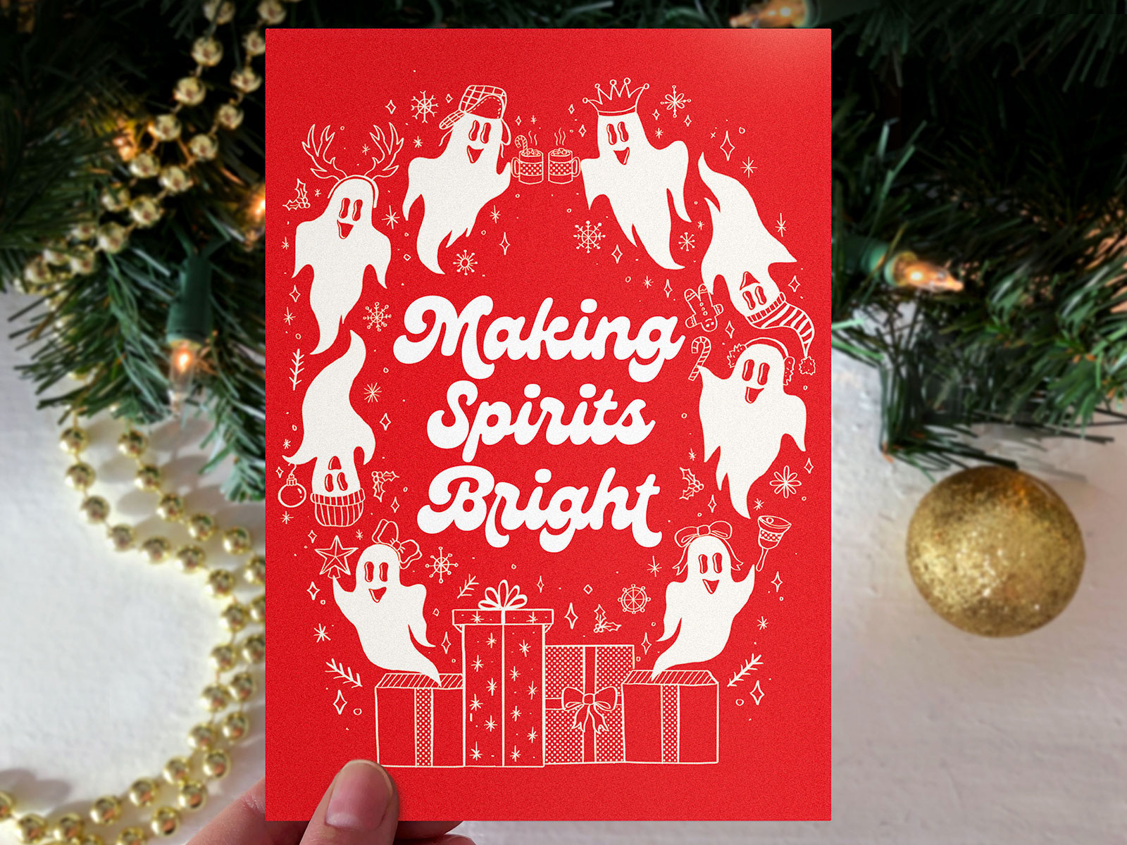 Making Spirits Bright Holiday Card By Shaylyn Berlew On Dribbble