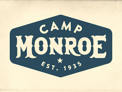 Camp Logo badge camp camping crest ephemera hand lettering lettering summer camp texture type vintage