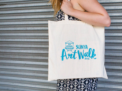 SONYA Art Walk Tote bag apparel art walk brooklyn hand lettering illustration lettering open studios tote typography water tower