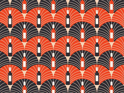 Wine Bottle Art Deco Pattern Pt. II