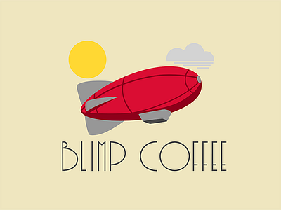 Blimp Coffee blimp branding illustration