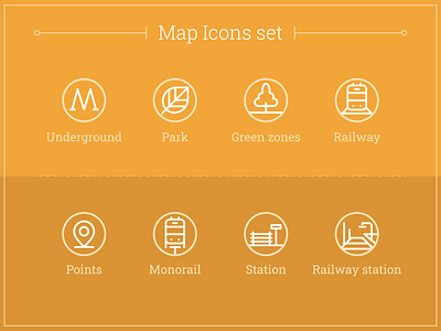 Map icons set blue design flat flat icons icon illustration infographic stroke stroke icons ui ux