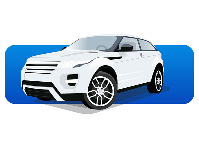 Car vector illustration auto automobile blue branding car design icon illustration infographic jeep range rover realism realistic vector