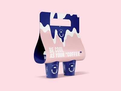 Coffee Cup Handler Mock-up DesignV2 animation app branding design graphic design illustration illustrator minimal mock up modern typography ux