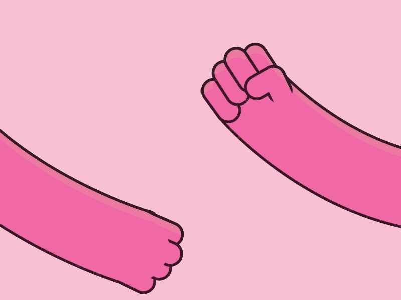 Handshake animation arm boom character design flat gif hand handshake highfive motion teamwork