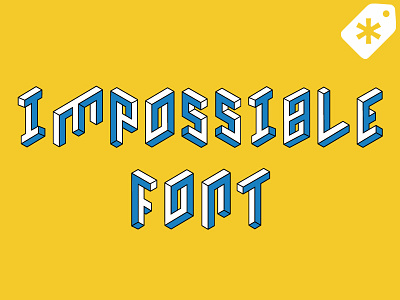 Impossible Font creative font illustration impossible isometric market shapes vector