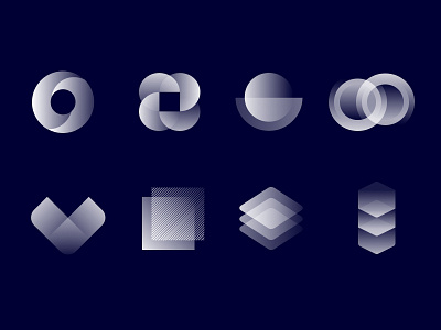 Abstract Shapes abstract components geometry gradients icons mark minimal shapes sketch symbol transforming shapes