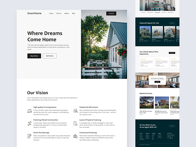 Real Estate Landing Page Design figma figma design homepage homepage design landingpage real estate real estate agency typography ui ui design uiux ux ux design web design web ui design website website concept website design website template