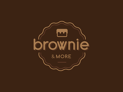 Brownie & More branding brownie chocolate food logo visual identity