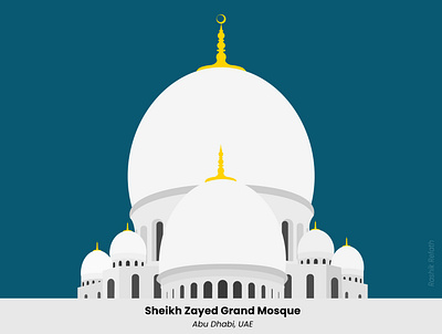 Sheikh Zayed Grand Mosque abudhabi adobe branding design dubai figma flat flatdesign graphicdesigner graphics illustration illustrator motion graphics sheikhzayed uae uiuxdesigner vector visualdesigner