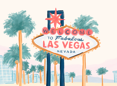 Las Vegas alto city illustration illustrator las vegas pharmacy procreate vegas
