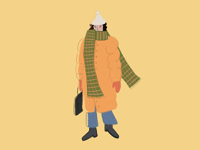 Winter Fashion character coat cold girl human illustration illustrator procreate winter woman