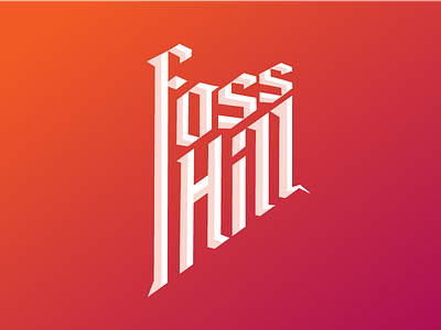 Fosshill Logo brand branding design hill logo running