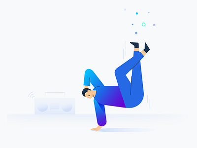 Breakdance breakdance character dance design empty state gradient illustrate illustrations man person product