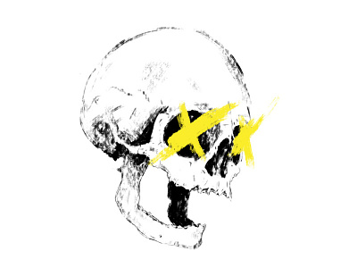 Or Die death drawing illustration loose paint sketch skull