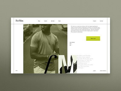 For Men - Urban Men Fashion branding concept design fashion home page inspiration men minimal modern ui urban web ui