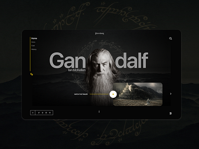 Lord of the Rings Web Design brand brand design branding concept design fantasy film inspiration lord of the rings minimal modern ui ux web