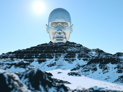 Daily Render: Mountain God 3d abstract cinema 4d daily daily renders everyday art everydays motion motion design octane snow mountain worldmachine