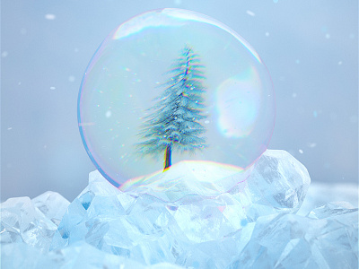 Daily Render: Bubble Globe 3d abstract cinema 4d crystal daily daily renders everyday art everydays motion motion design octane snowglobe