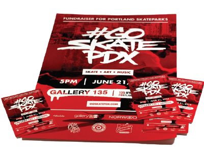 Go Skate PDX art design direction poster print type typography