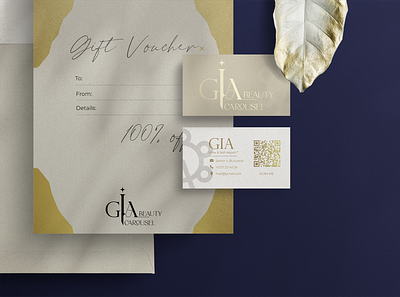 GIA Beauty Carousel beauty beauty carousel beauty salon branding business card elegant elegant branding feminine gold
