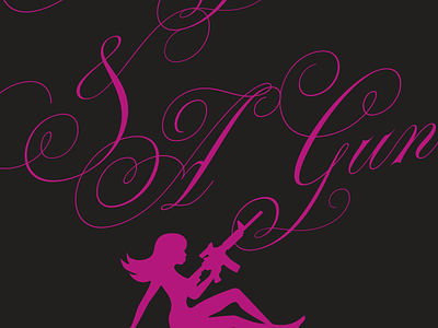 A Girl & A Gun girl gun pink rifle script woman